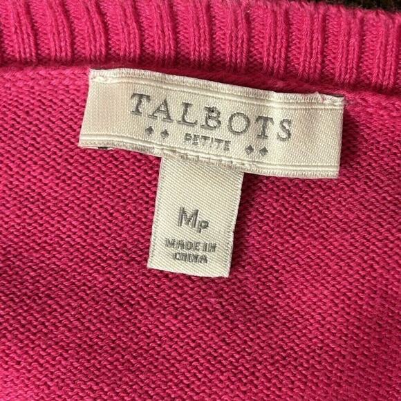 Talbots Women's Sweater, Size M, Pink Rose Bud Barbiecore, Barbie Fan #1289 - Picture 10 of 11